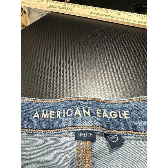 American Eagle Super Baggy High Rise Cargo Skater Jeans Size 2 Y2K Streetwear - Picture 3 of 15